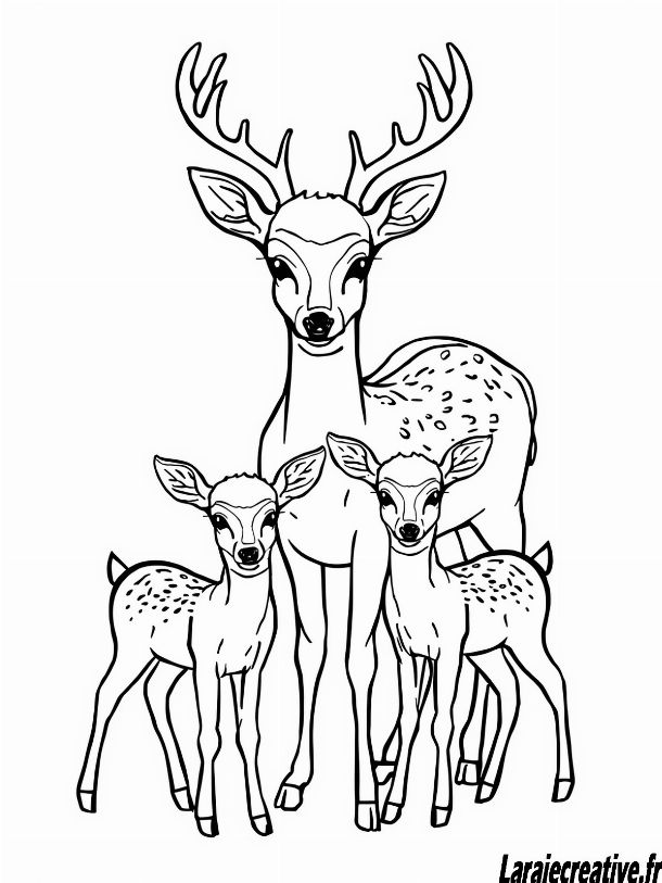 coloriage cerf cerf dessin