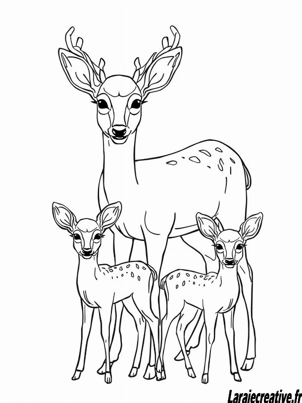dessin cerf mignon