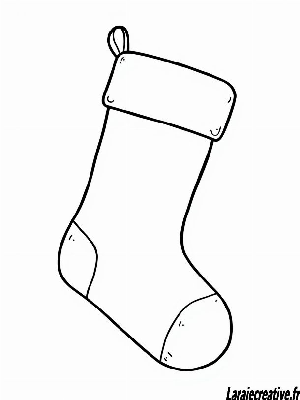 coloriage chaussette de noël