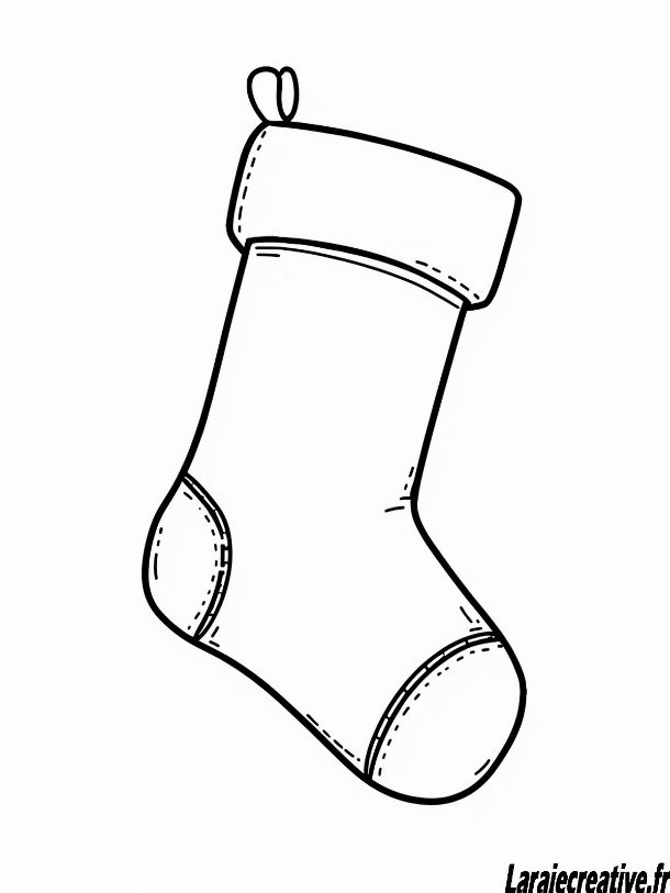 coloriage chaussette de noël gratuit