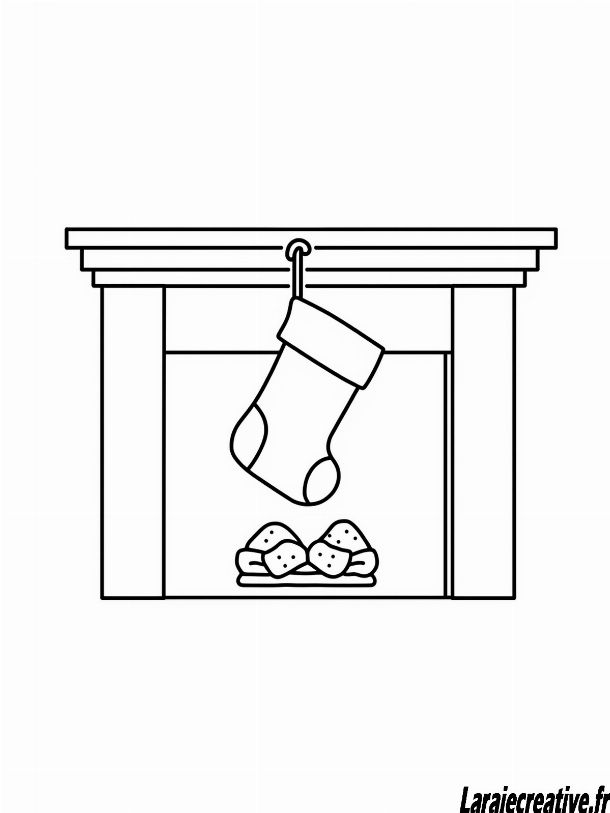 coloriage chaussette de noël a imprimer pdf