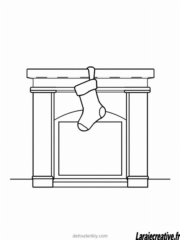coloriage chaussette de noël maternelle