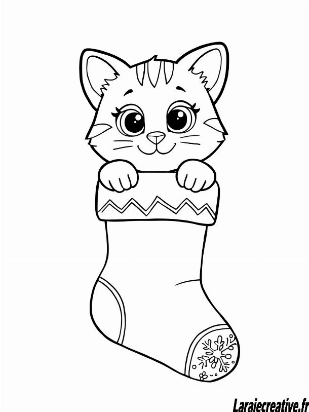 dessin chaussette de noël
