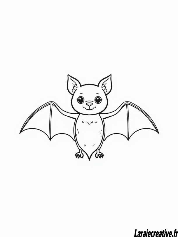 coloriage chauve souris facile