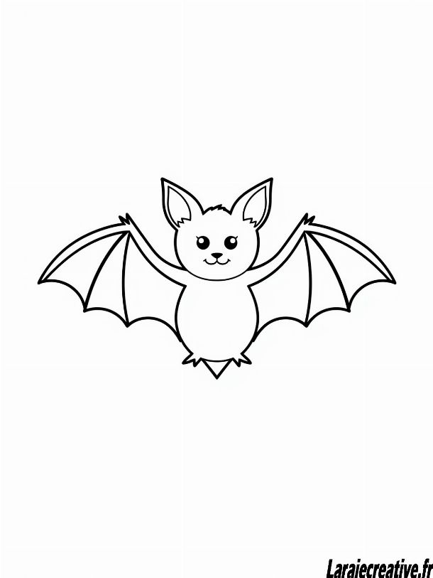 coloriage chauve souris simple