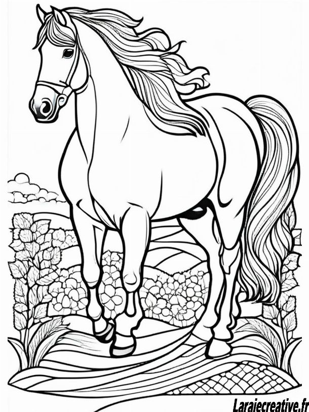 coloriage cheval box