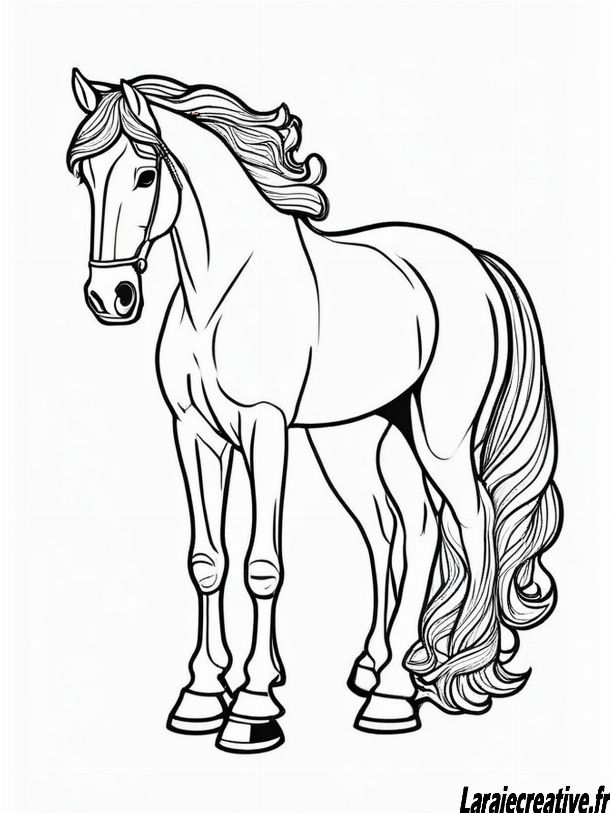 coloriage cheval a imprimer pdf
