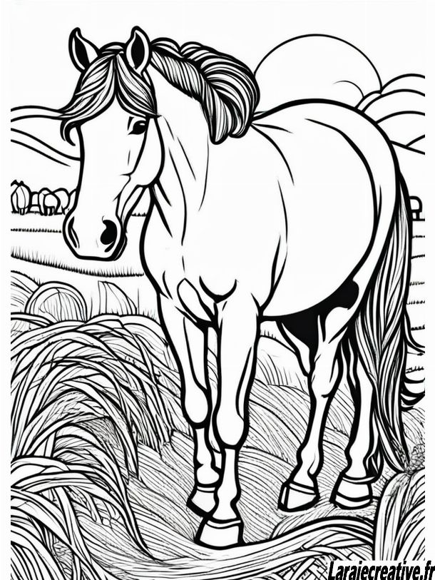 coloriage cheval