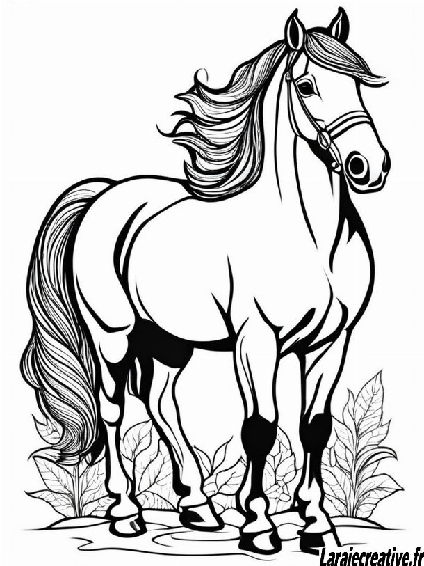 coloriage cheval a imprimer