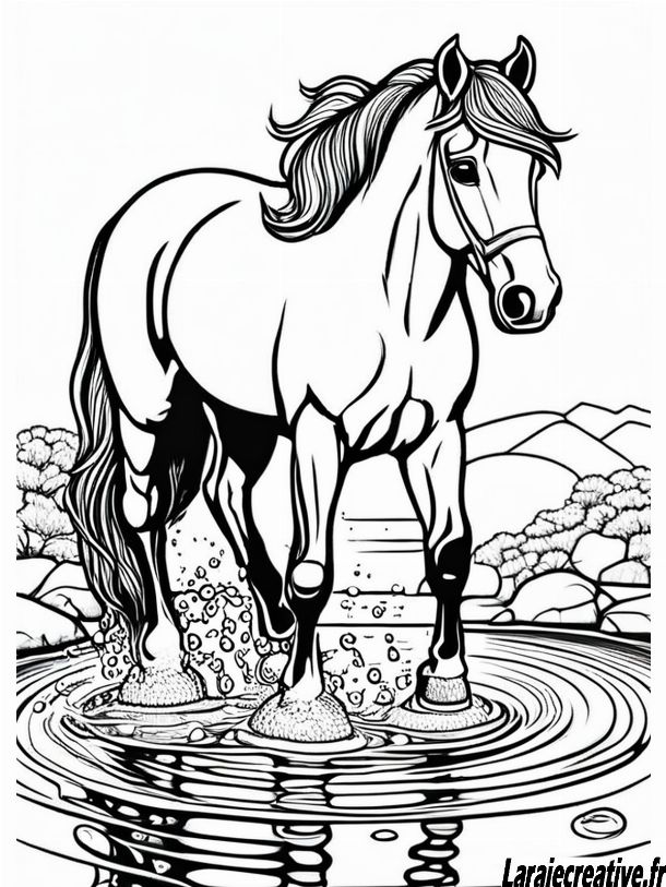 coloriage cheval a imprimer gratuit