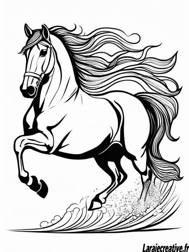 coloriage cheval anniversaire
