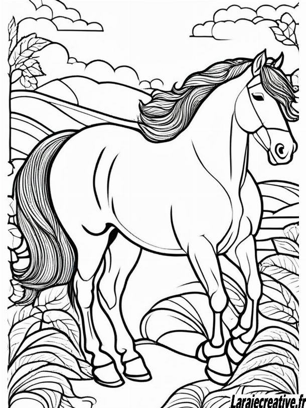 dessin cheval a imprimer