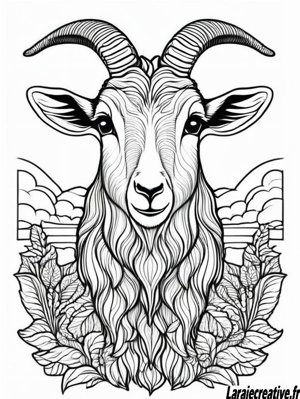 dessin chevre a imprimer