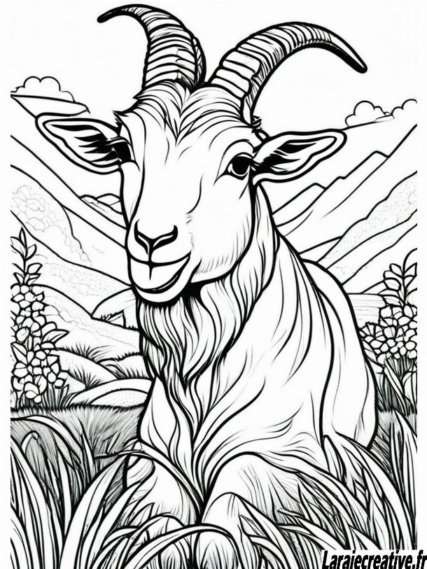 coloriage chevrerie