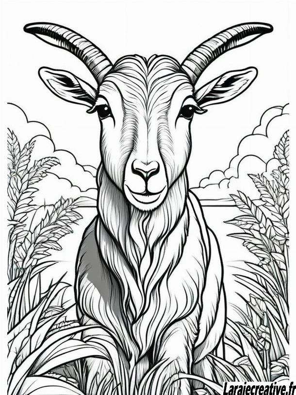 dessin chevre angora