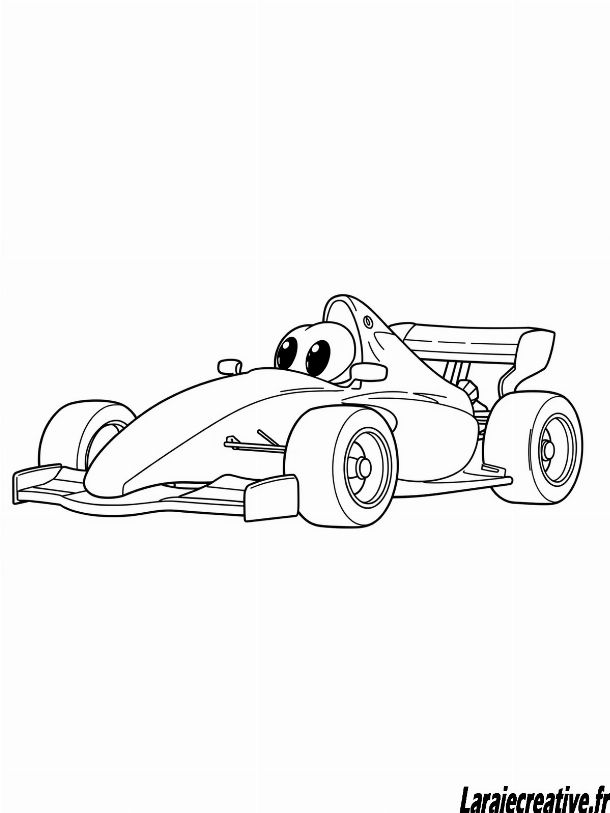 coloriage voiture de courses