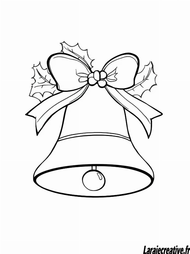 coloriage cloche de Noel maternelle