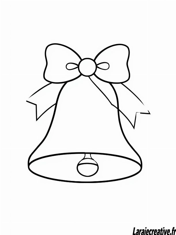 coloriage cloche de Noel a imprimer