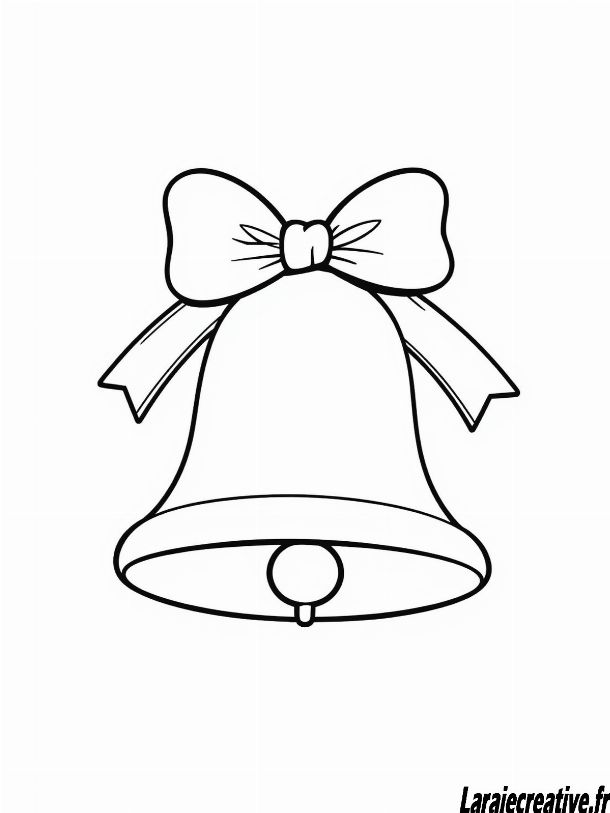 coloriage cloche de Noel