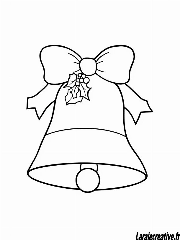 coloriage cloche de Noel gratuit