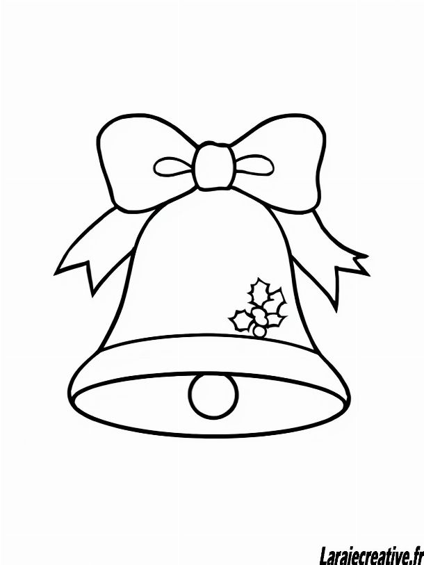 coloriage cloche de Noel a imprimer pdf