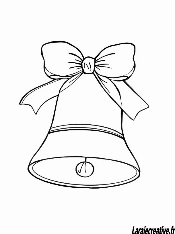 coloriage cloche de Noel a imprimer gratuit