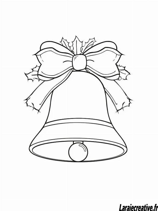 coloriage cloche de Noel facile