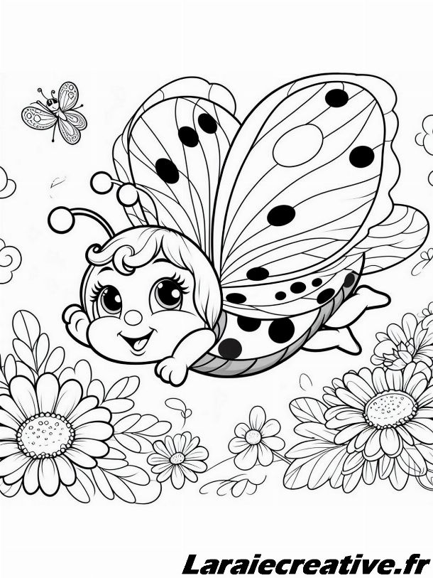 coloriage coccinelle maternelle
