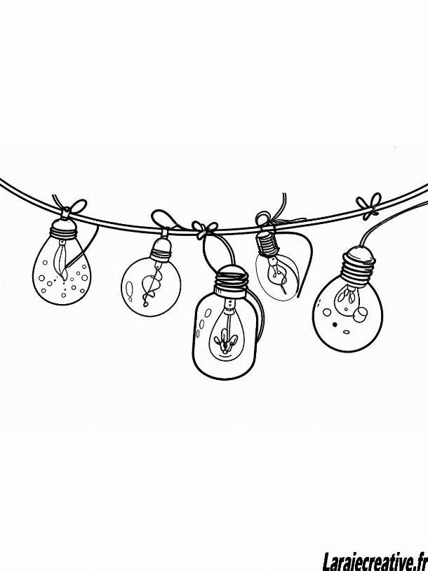 coloriage guirlande de noel a imprimer