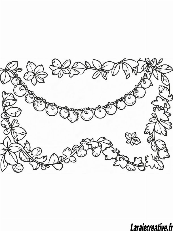 coloriage guirlande de Noel