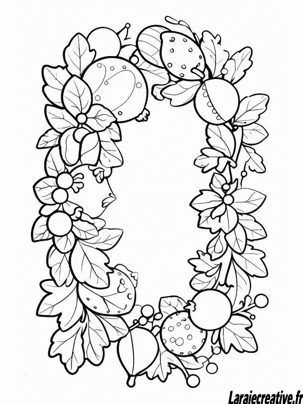 coloriage couronne de noel