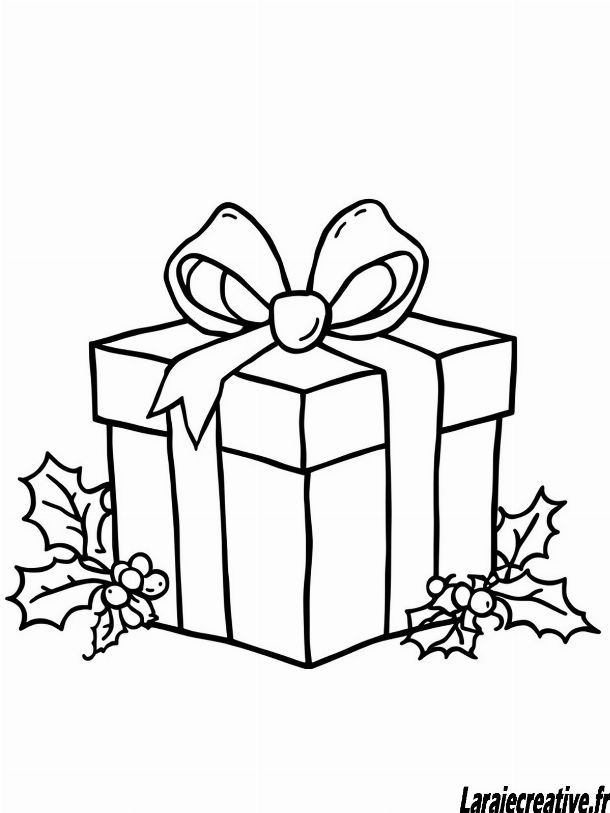 dessin cadeau de noel a imprimer