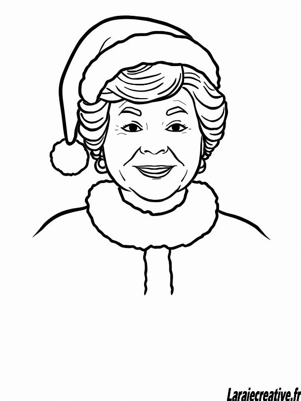 coloriage mere noel a imprimer