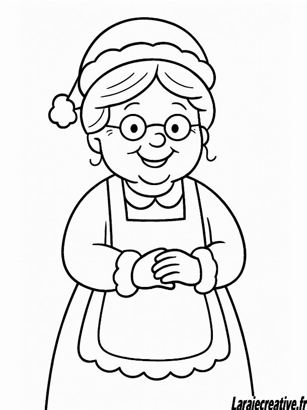 coloriage maman noel