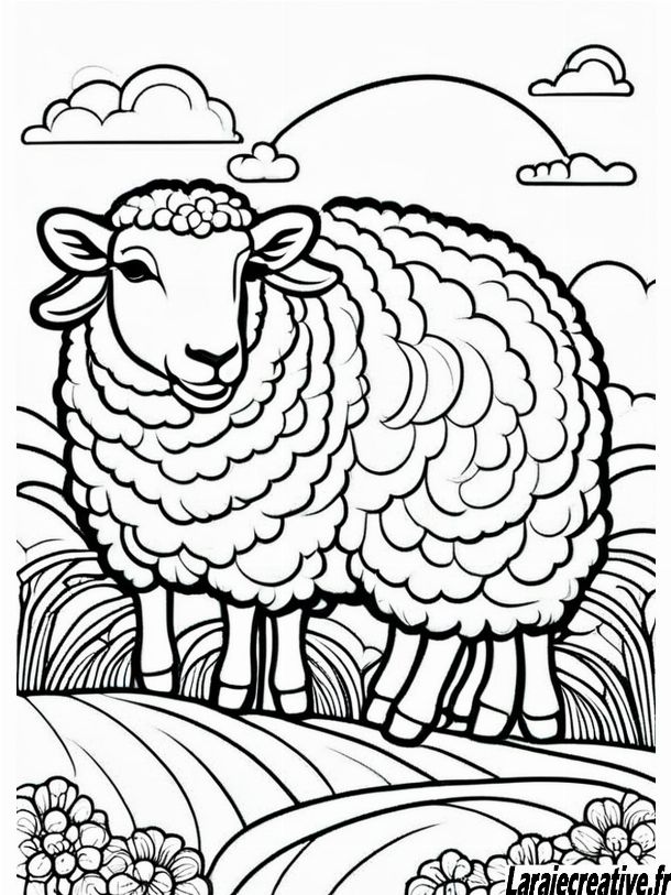 coloriage mouton