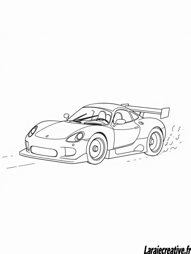 dessin de voiture de course
