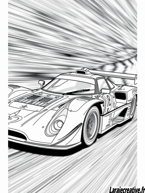 coloriage voiture de course