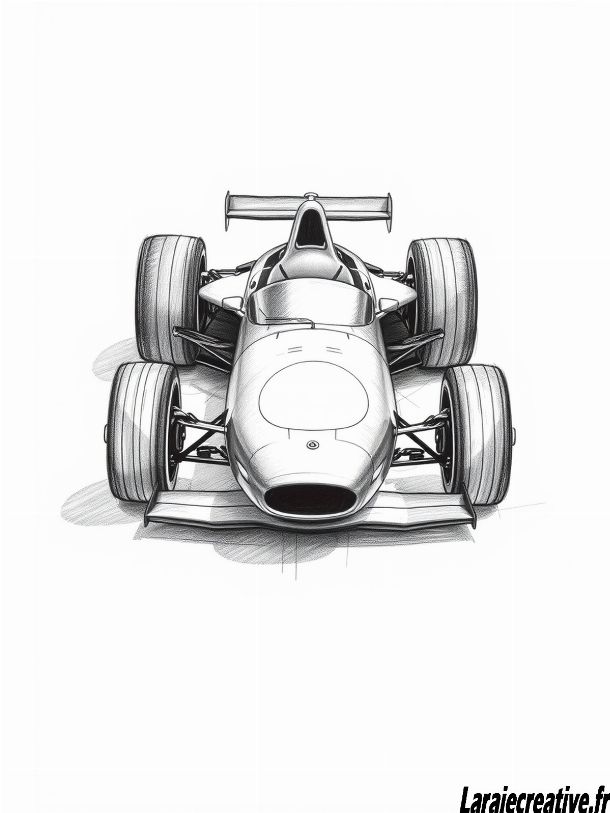 coloriage de voiture de course