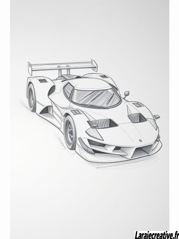 coloriage de voiture de sport