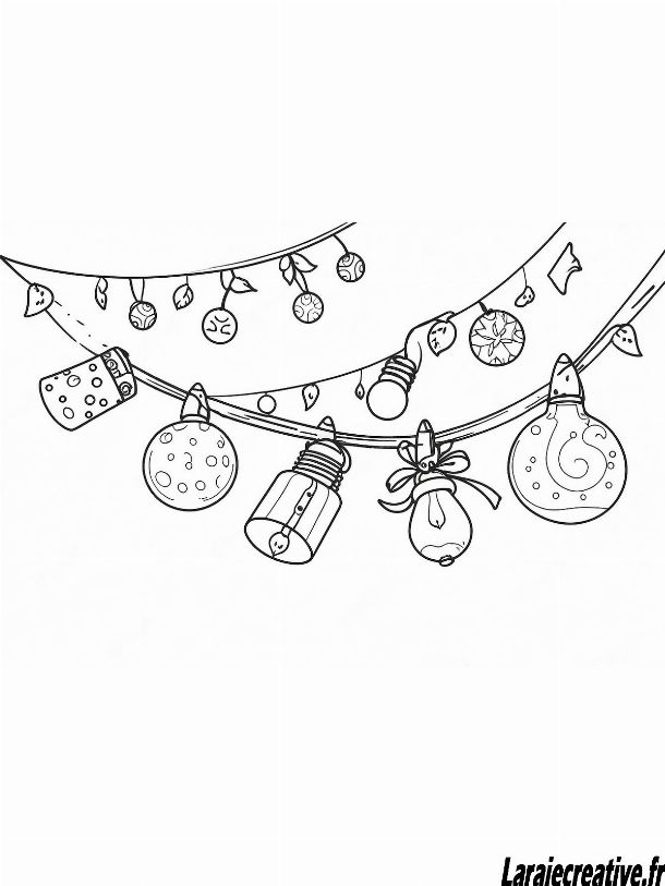 coloriage decoration de noel