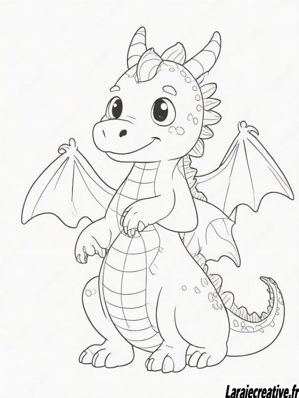 coloriage dragon magique