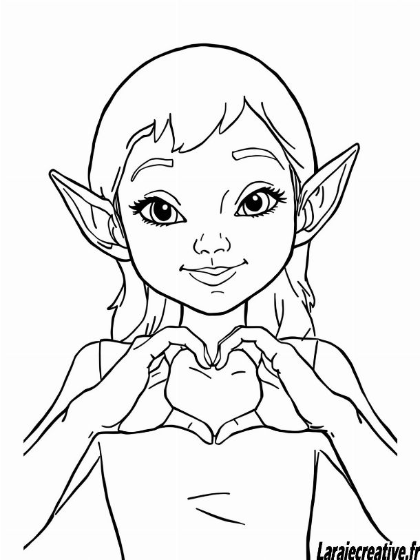 coloriage elfe a imprimer gratuit