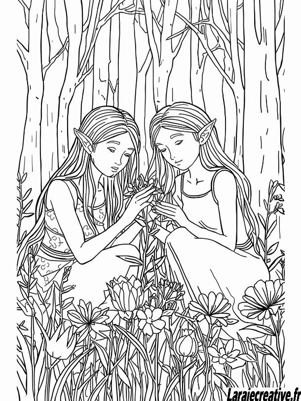 coloriage fee adulte
