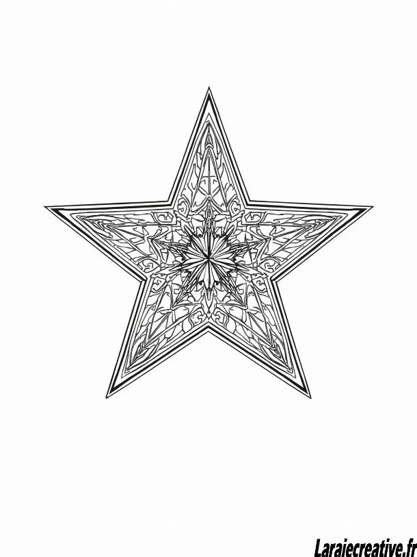 coloriage etoile de Noel maternelle