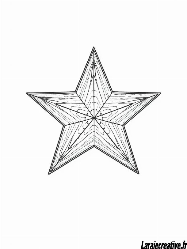 coloriage etoile de Noel a imprimer