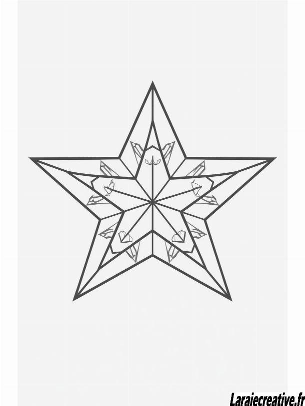 coloriage etoile de Noel gratuit
