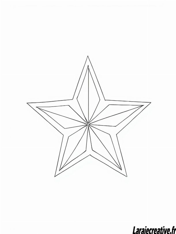 coloriage etoile de Noel a imprimer pdf