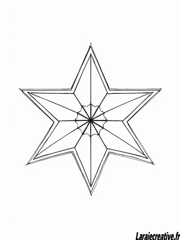 coloriage etoile de Noel a imprimer gratuit
