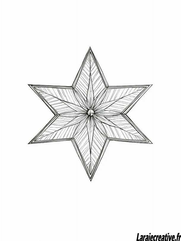 coloriage etoile de Noel facile