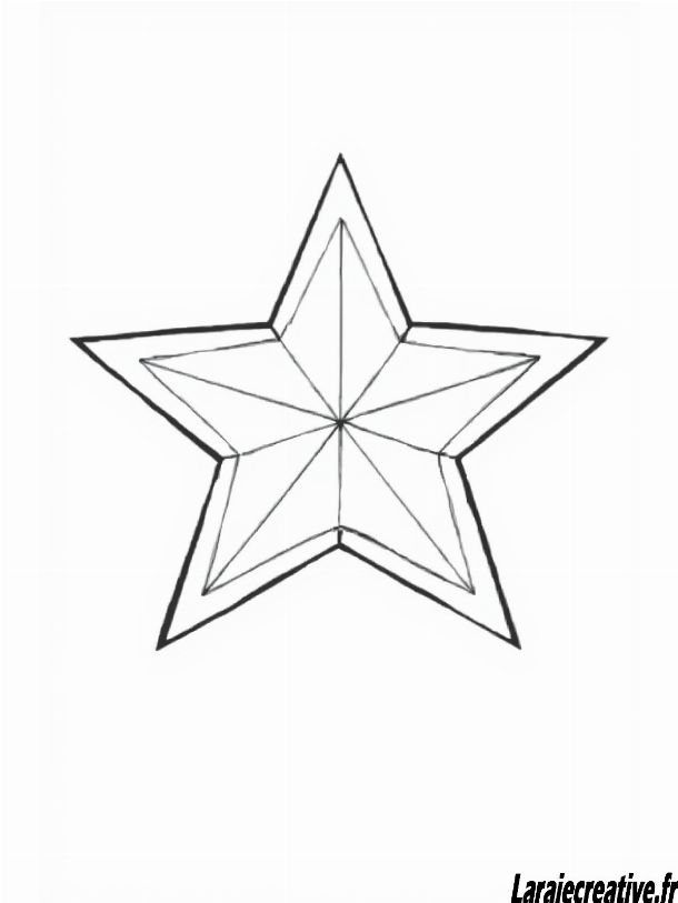 coloriage etoile de Noel facile et gratuit